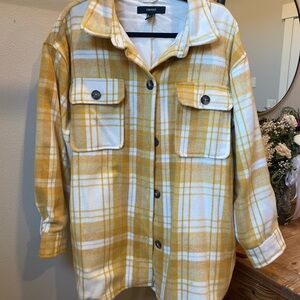 Forever 21 Yellow Plaid Women's Jacket